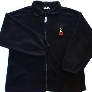 Team USA Vintage Olympics Black Zip Up Fleece XL
